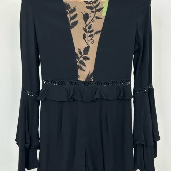 For love & lemons Emilia romper black  size medium - Picture 9 of 16